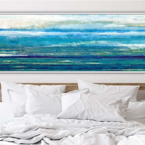 Abstract Art Print Large Canvas Over the Bed Wall Decor Etsy
