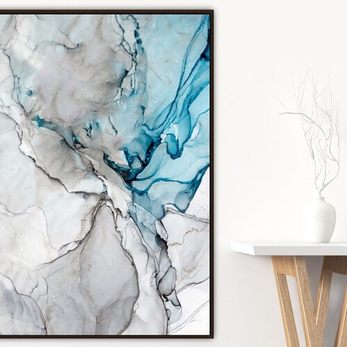 Marble Wall Art Canvas Print Large Wall Paintings for Living Etsy