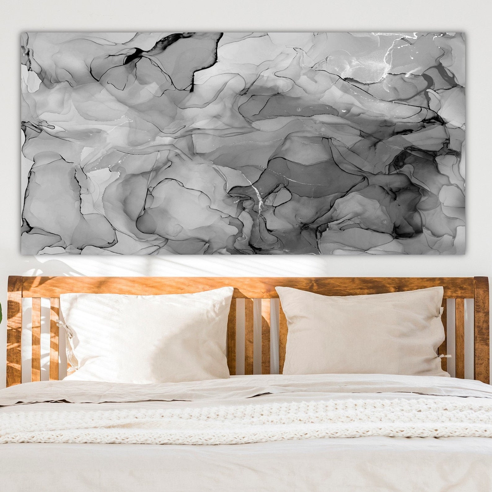 Neutral Wall Art Grey Bedroom Wall Art for Over the Bed Wall Etsy