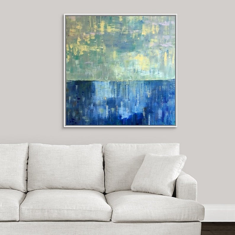 Large Seascape Painting Beach Wall Art Ocean Art Ocean Etsy