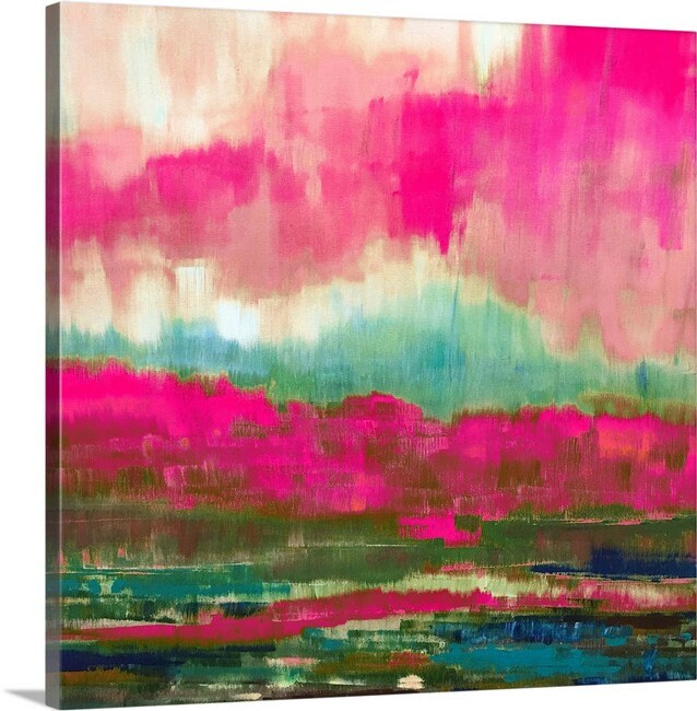 Hot Pink Wall Decor Hot Pink Abstract Hot Pink Wall Art Pink Etsy Canada