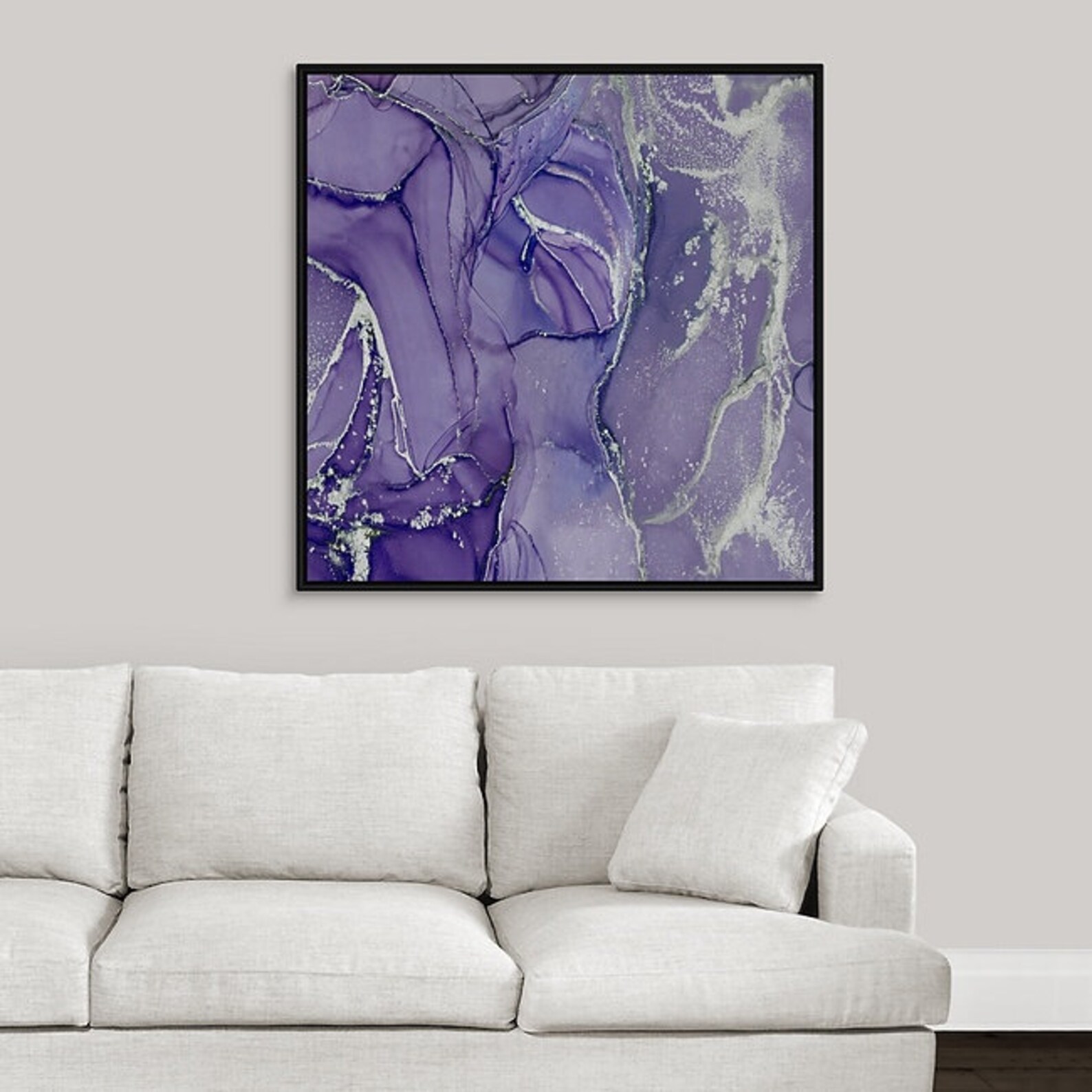 Purple Wall Decor Bedroom Living Room Decor Purple Wall Art Etsy