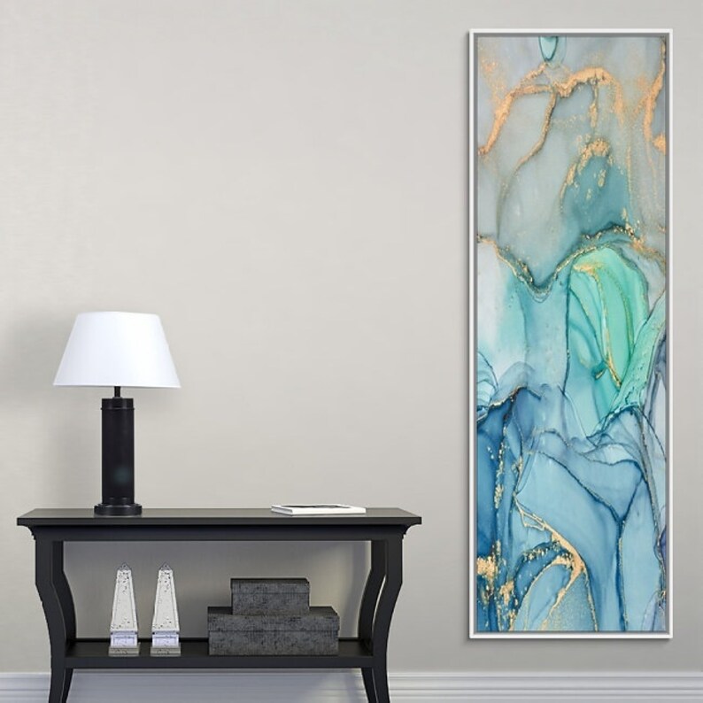 Vertical Wall Decor for Living Room Tall Skinny Art Vertical Etsy