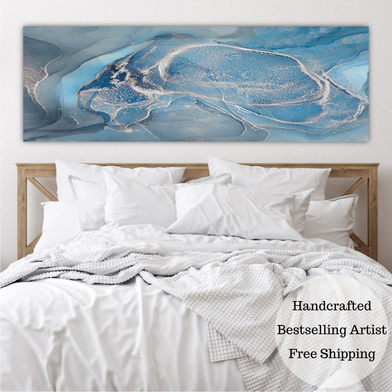Horizontal Bedroom Painting Over the Bed Wall Decor With