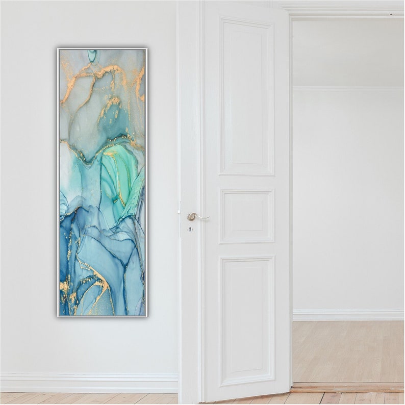 Vertical Wall Decor for Living Room Tall Skinny Art Vertical Etsy