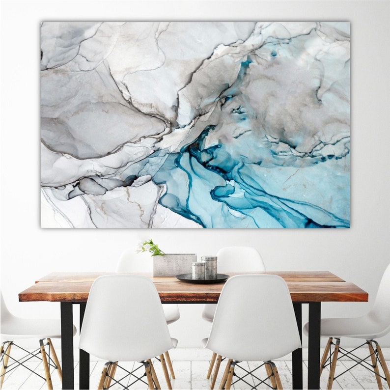Marble Wall Art Canvas Print Large Wall Paintings for Living Etsy
