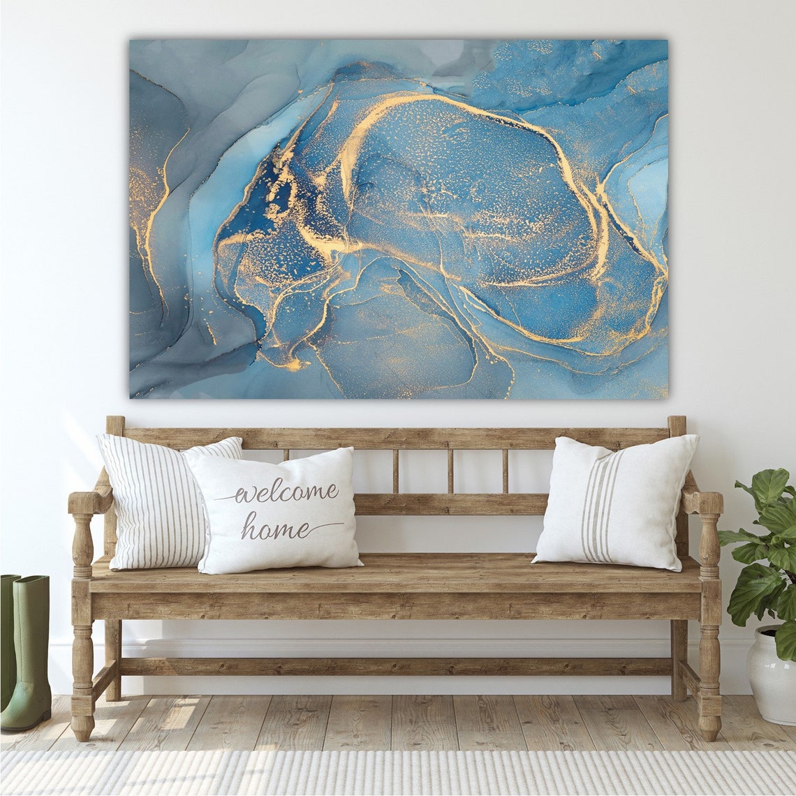 Large Coastal Wall Art Canvas Print Nautical Decor Abstract Etsy