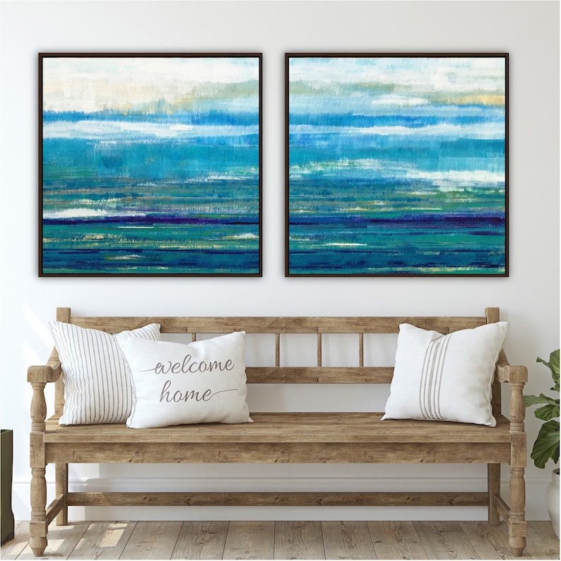 Canvas Wall Art Set Ocean Wall Art Set Framed Wall Art Set Etsy