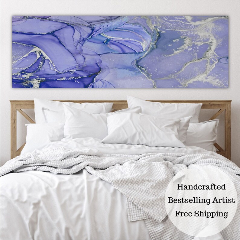 Light Purple Wall Art Light Purple and Grey Wall Art Purple Etsy
