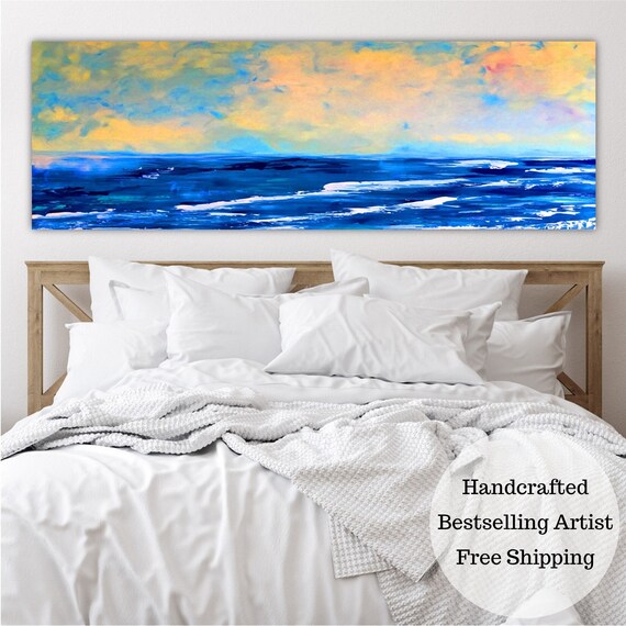 Long Beach Wall Art Framed Beach Print Horizontal Wall Art Etsy