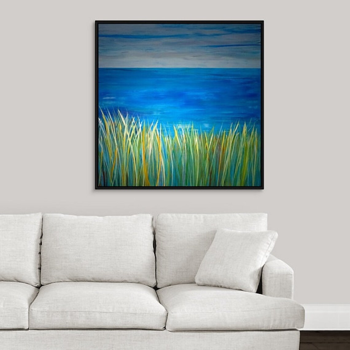 Coastal Canvas Print Large Beach Wall Art Canvas Painting for Etsy