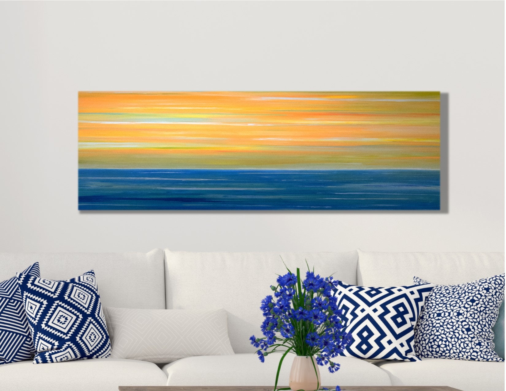 Coastal Wall Art Canvas Ocean Art Original Beach Paintings on | Etsy