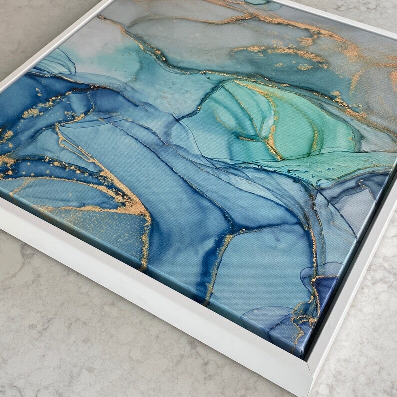 Large Acrylic Pour Painting on CANVAS PRINT Large Wall Art Etsy