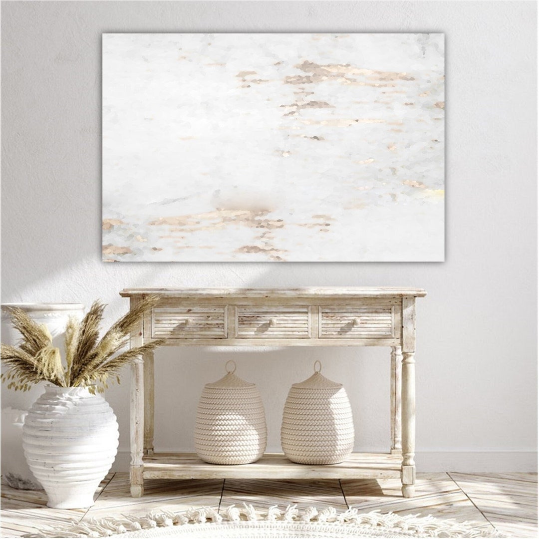Neutral Wall Art Framed Abstract Canvas Print Oversized Etsy