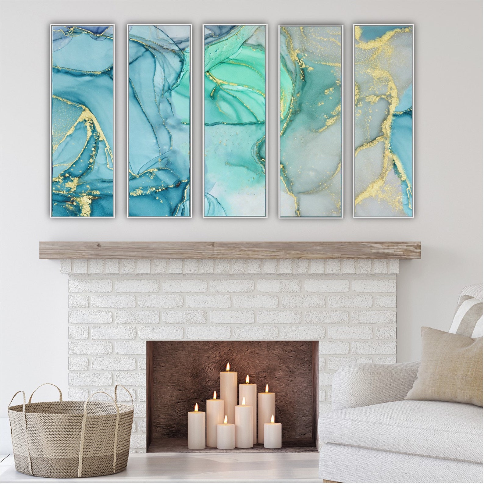 Framed Wall Art Set Extra Large Canvas Art Wood Framed Wall Etsy