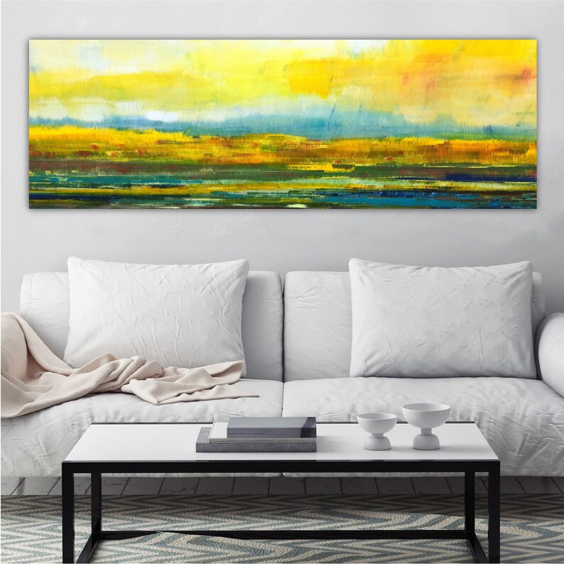 Bedroom Wall Art Yellow Canvas Wall Decor for Home Bedroom | Etsy