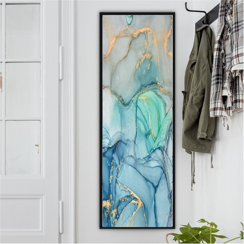 Large Acrylic Pour Painting on CANVAS PRINT Large Wall Art Etsy