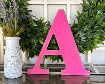 Rustic Distressed Initial Letters, Pink, A,B,C,D,E,F,G,H,I,J,K,L,M,N,O,P,Q,R,S,T,U,V,W,X,Y,&,Z, Nursery Decor, Wall Decor, Custom Letters