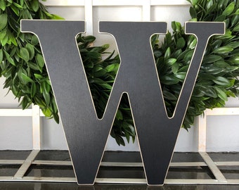 Rustic Black Letters, 9.5" Distressed Initial Letters, A,B,C,D,E,F,G,H,I,J,K,L,M,N,O,P,Q,R,S,T,U,V,W,X,Y,&,Z, Black Wall Letters