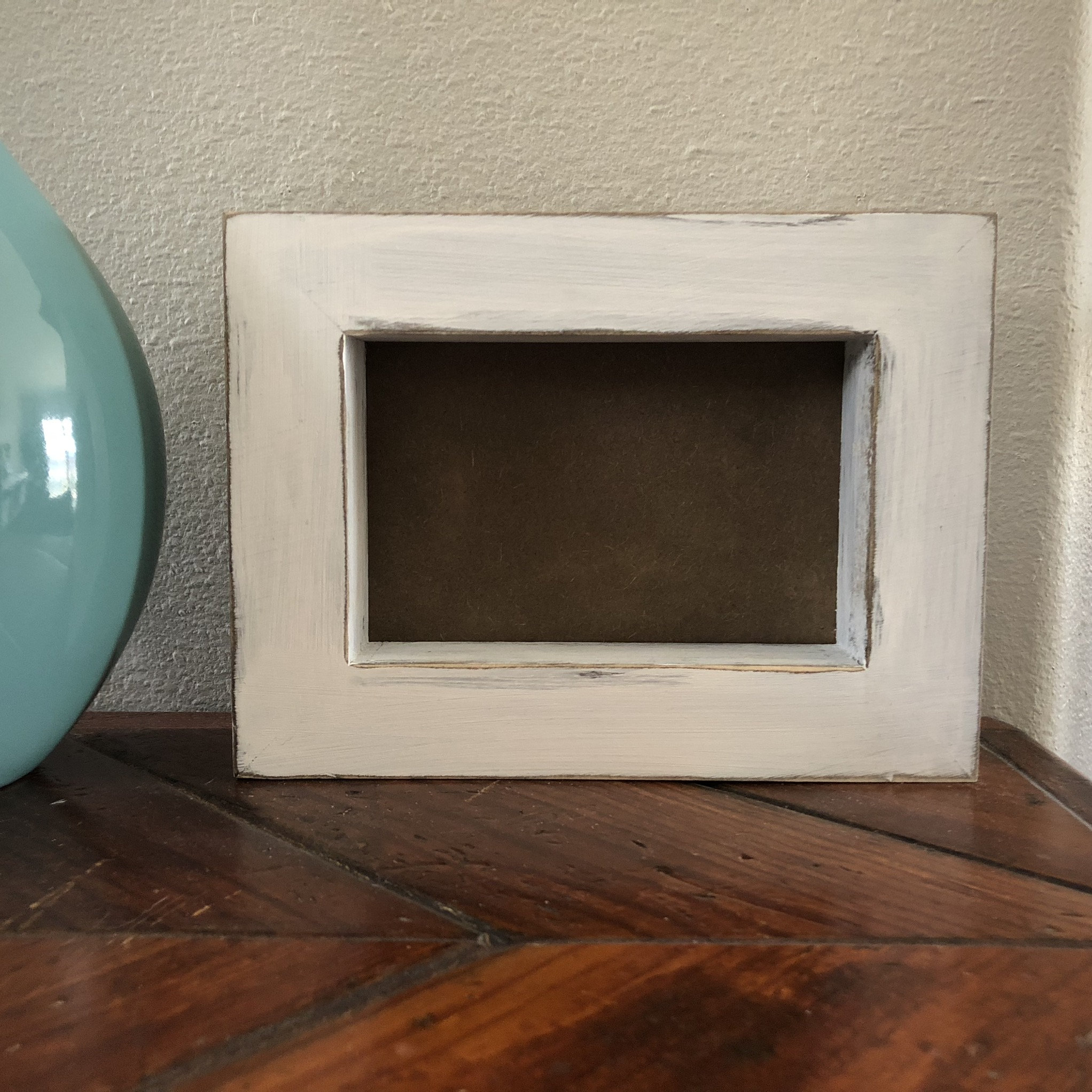 Rustic Antique White 4x6 Picture Frame Distressed Wood 1