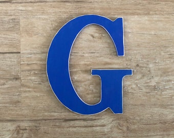 Rustic Distressed Initial Letters, Cobalt Blue, A B C D E F G H I J K L M N O P Q R S T U V W X Y & Z, Custom Wall Decor, Nursery Decor