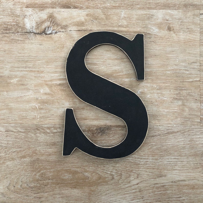 Rustic Black Letters 9.5 Distressed Initial Letters Etsy