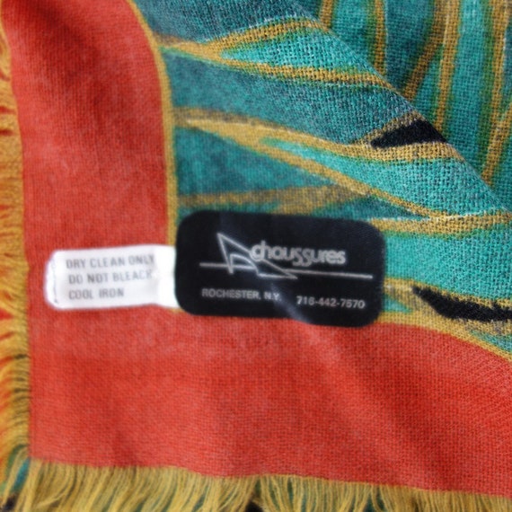 Stunning Wool Shawl Wrap Scarf, DA MAREN , Tropic… - image 7