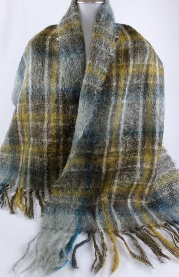 St Michaels MOHAIR Scarf Wrap Shawl Made in Scotla