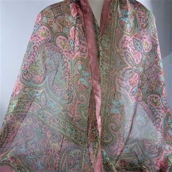 Exotic and Colorful Vintage 1970s  India Paisley … - image 6