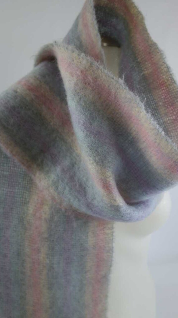 Donegal Design MOHAIR Scarf Made in Ireland Pastel Sh… Gem