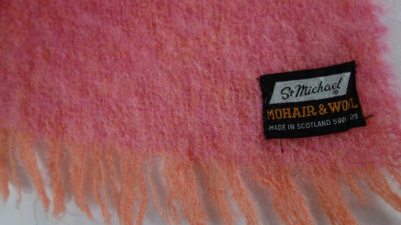 St Michaels MOHAIR Scarf Wrap Shawl Made in Scotl… - image 1