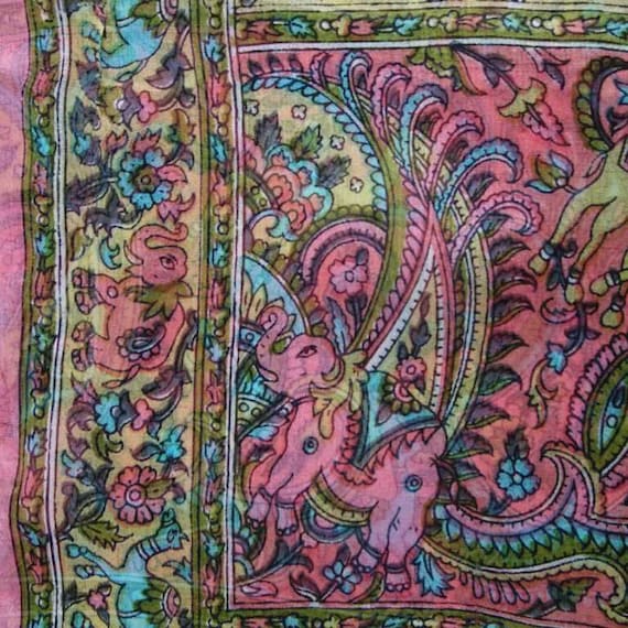 Exotic and Colorful Vintage 1970s  India Paisley … - image 4