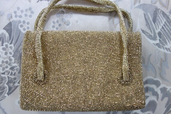 Vintage Beaged Bag Handbag Purse Richere by Walbo… - image 3