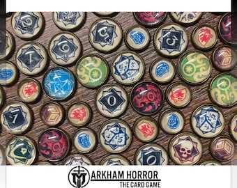 ARKHAM HORROR la ficha del juego de cartas (producto no oficial)