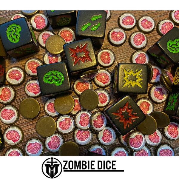 ZOMBIE DICE game token (unofficial product)