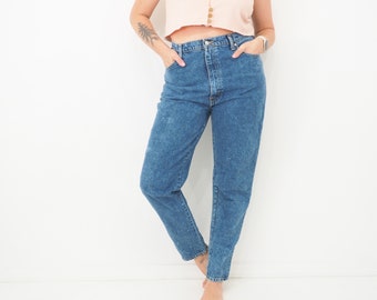 90s Vintage Loose Fit Mom Jeans High Waisted Relaxed  Womens Size 12 Waist 32