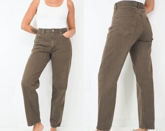 olive green levi 501 jeans