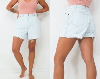 80s fashion jean shorts
