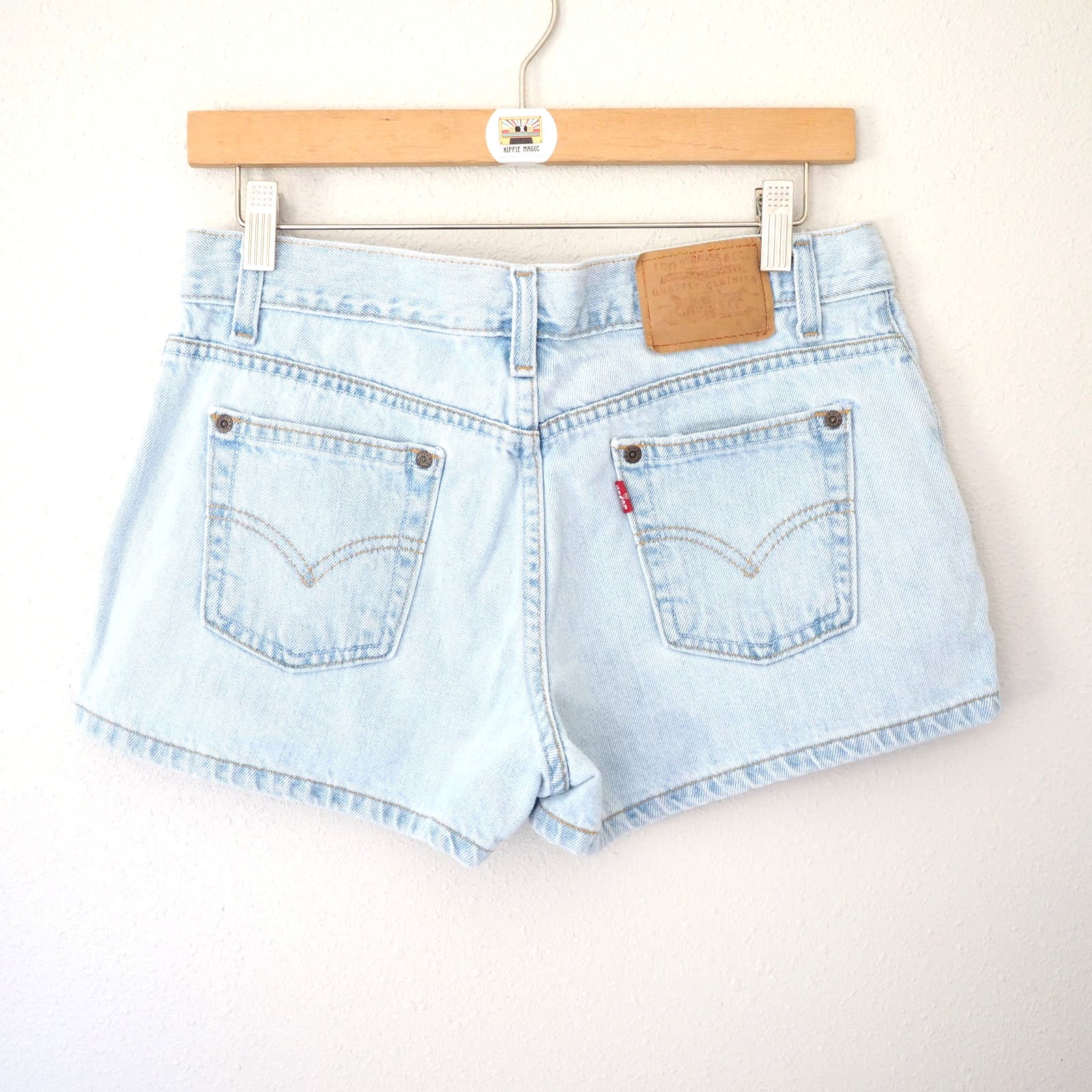 Angel's Y2K Low Rise Shorts in Light Wash! Totally