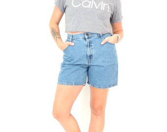 Short vintage Mom en jean, coupe ample et décontractée, taille 10, taille 31, 100 % coton