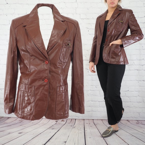 WOMEN'S LEATHER JACKET/Vintage Aigner Leather Jack