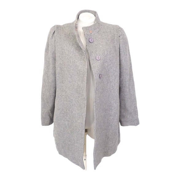 60s Vintage Mid Length Wool Coat Lined Mid Centur… - image 1