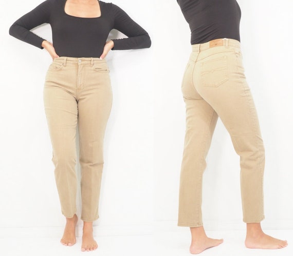 tan mom jeans
