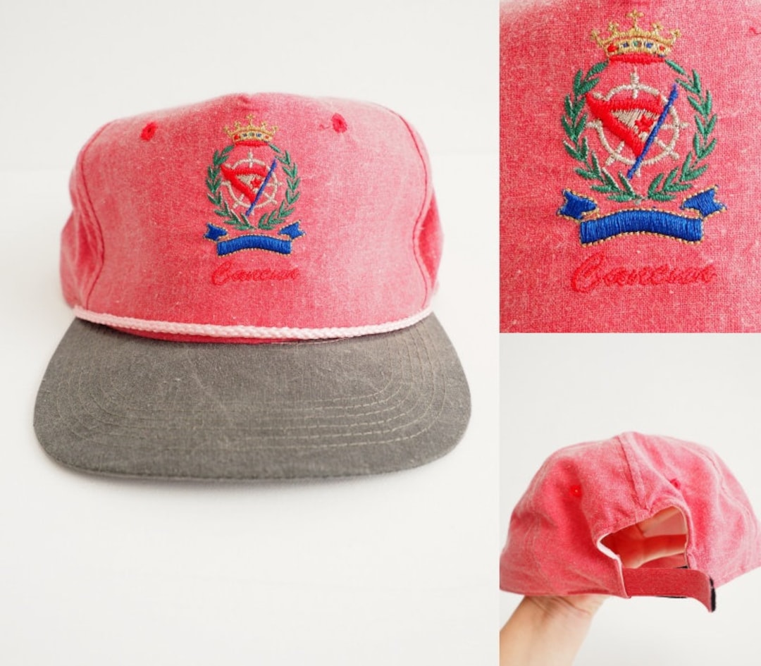 1980s Vintage Trucker Snapback Hat Cancun Souvenir Hat Etsy