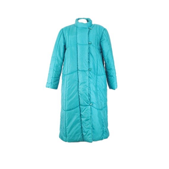 1970/80s Vintage Puffer Coat/ Puffy Down Jacket/ V