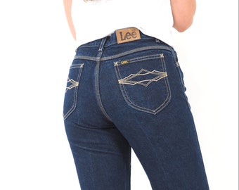 70s Vintage Lee Mid Rise Bootcut Jeans Slim Fit Women's Size 2/3