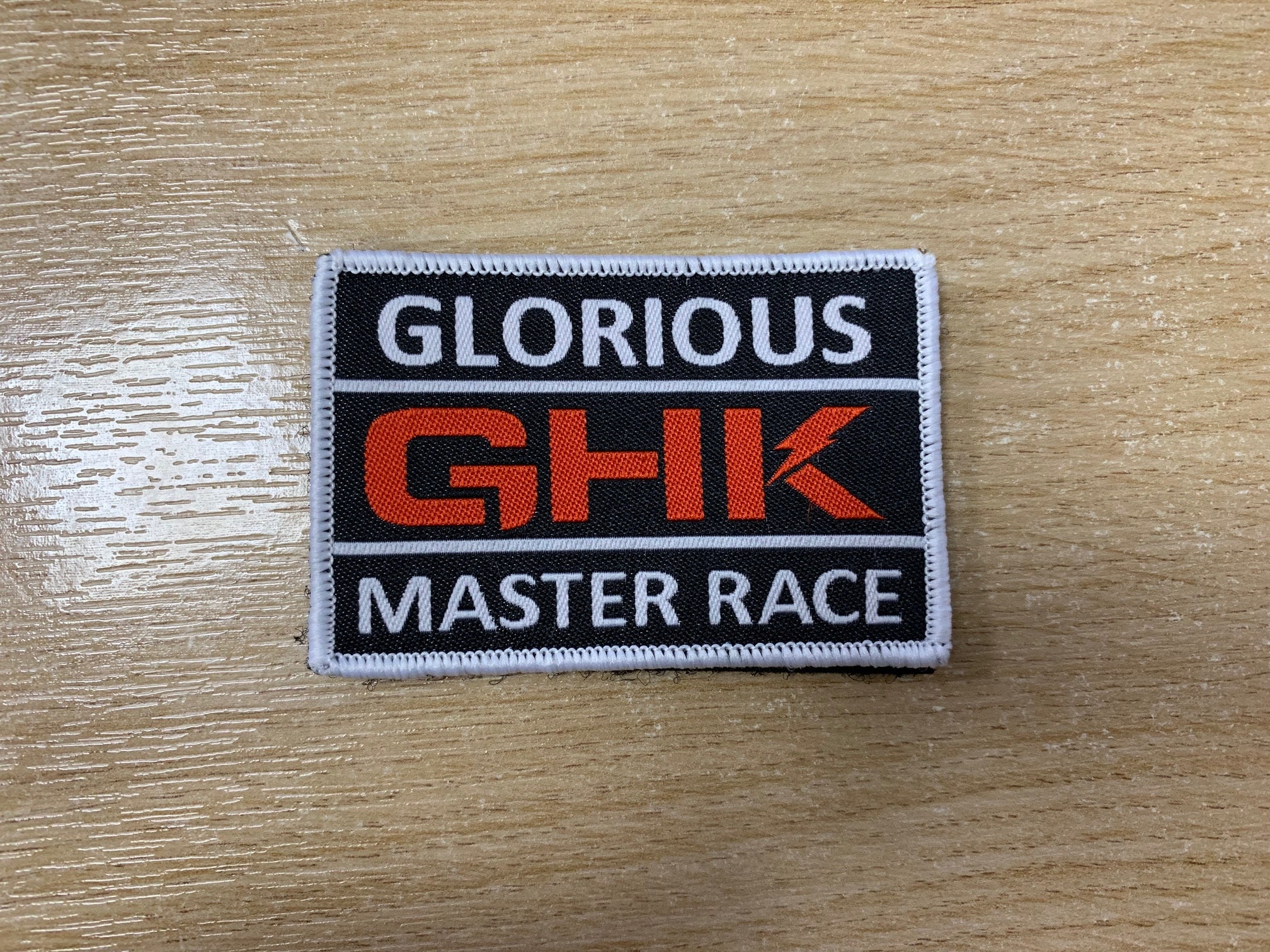 Image of Ghk Glorious Master Race Woven Hook & Loop Patch - Airsoft G5 M4 M16 Ak