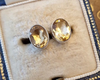 Citrine Earrings Silver Earrings for Women Citrine Studs 925 Silver Earrings for Her November Birthstone Jewelry November Gifts for Her