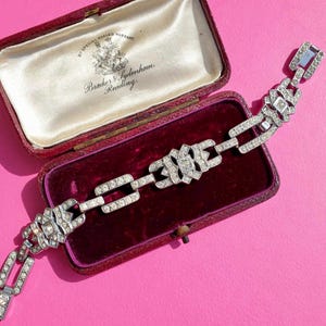 Fine Art Deco Bracelet Vintage Crystal Rhinestone Bracelet for Bride Wedding Bracelet Vintage Crystal Bracelet Wedding Jewellery