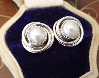 Pearl Earrings Silver 925 Silver Earrings for Women White Pearl Earrings for Bride Earrings for Wedding Present for Wife Special Gifts